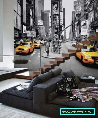 3d pozadina za zidove - fotografija za dnevni boravak
