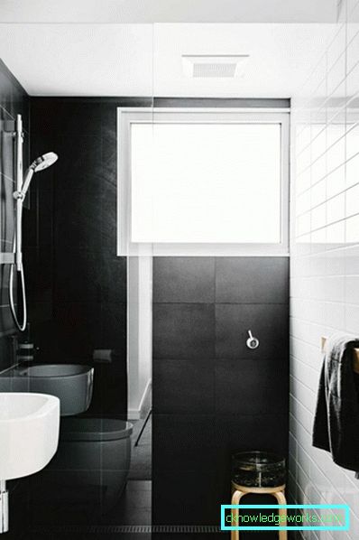 16 Crno-bijela kupaonica - 105 fotografija
