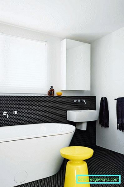 16 Crno-bijela kupaonica - 105 fotografija