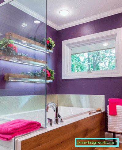 Violet kupaonica - neobično rješenje boja