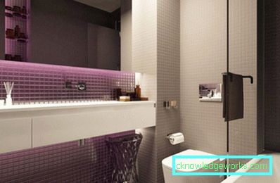 Ljubičasta kupaonica - neobično rješenje boja