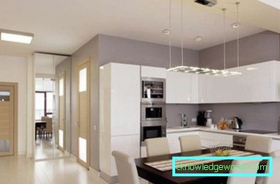 Dizajn kuhinje-blagovaonice-dnevnog boravka u apartmanu