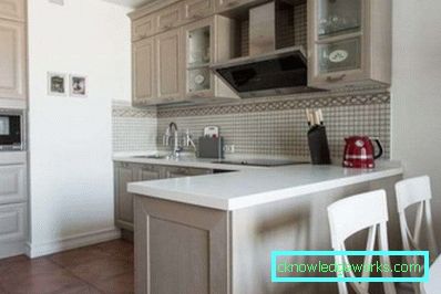 Dizajn kuhinje-blagovaonice-dnevnog boravka u apartmanu
