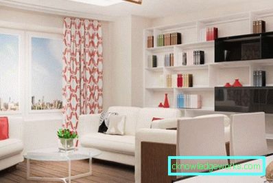 Kuhinja dizajn dnevni boravak 13 m² - foto interijera ideje