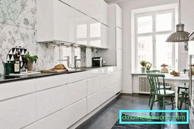 Kuhinja dizajn dnevni boravak 13 m² - foto interijera ideje