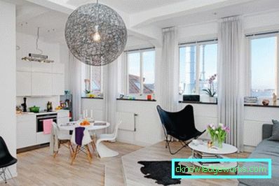 Kuhinjski dizajn dnevni boravak 30 m² - fotografije interijera