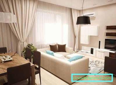 Kuhinjski dizajn dnevni boravak 30 m² - fotografije interijera