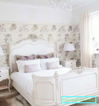 Dizajn spavaće sobe s bijelim namještajem - unutrašnje fotografije i stilovi
