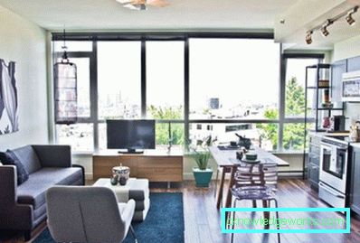 Kuhinja-dnevni boravak 25 m² m - foto dizajn