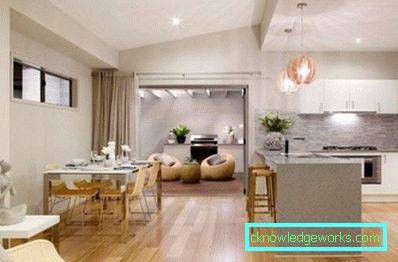 Kuhinja-dnevni boravak 25 m² m - foto dizajn