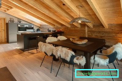 157 - Kuhinja u stilu planinske kuće - 89 fotografija