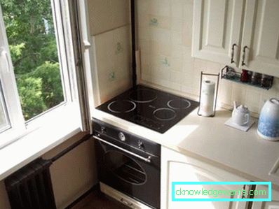 Male kuhinje u malim apartmanima - dizajn interijera na fotografiji