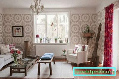 Pozadina u dnevnoj sobi - fotografija u interijeru