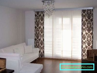 Zavjese za dnevnu sobu u modernom stilu - foto originalna rješenja