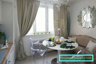 Zavjese za malu kuhinju - dekoracija prozora u kuhinji u modernom stilu fotografije