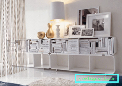 Moderni modularni zidovi u dnevnom boravku - fotografija