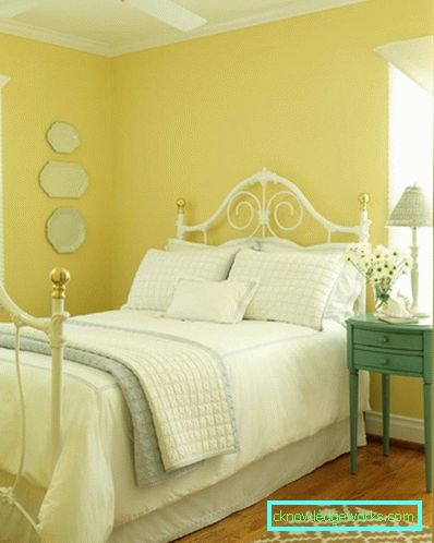 189 Žuta spavaća soba - 100 fotografija dizajna